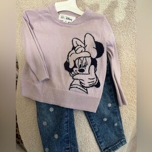 Baby Gap x Disney Minnie Sweater and Jeggings 💟 12-18 Months